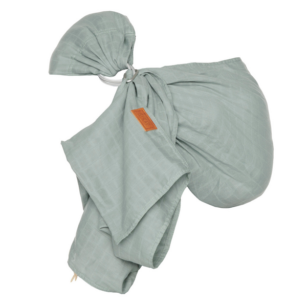 Ringsling Minty Grey - 100% organic hydrofiel katoen