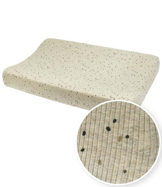 Changing pad cover Rib Mini Spot - Sand Melange