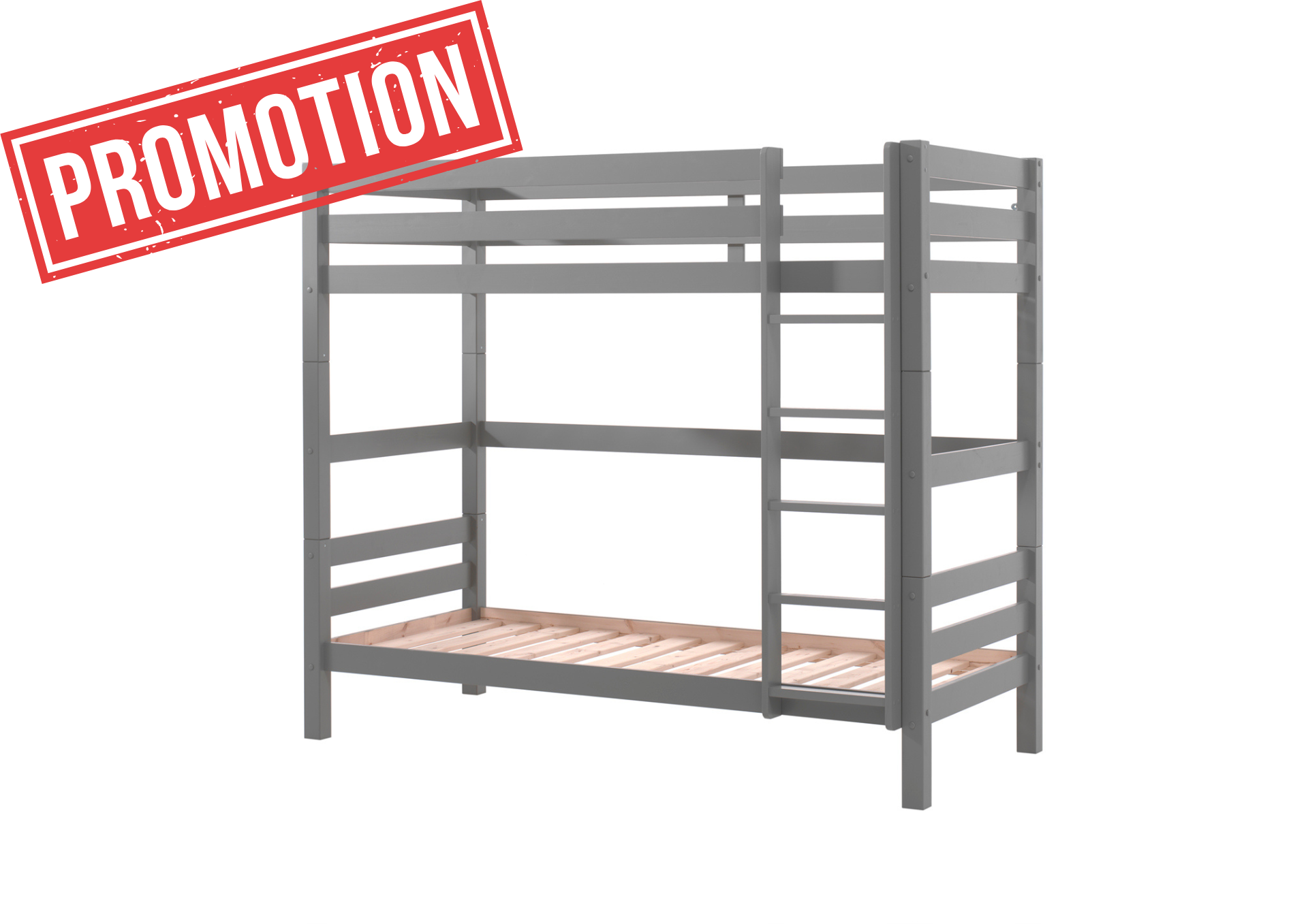 Pino Stapelbed 90x200 cm - 180 cm hoog (antraciet)