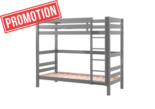 Pino Stapelbed 90x200 cm - 180 cm hoog (antraciet)