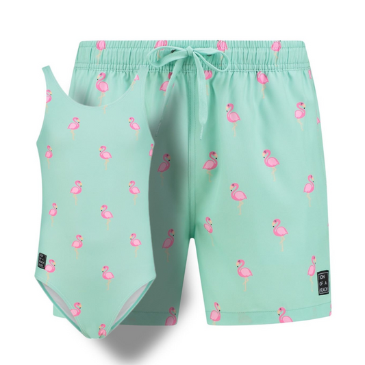 Swimsuit Flamingo (daughters) - Mint