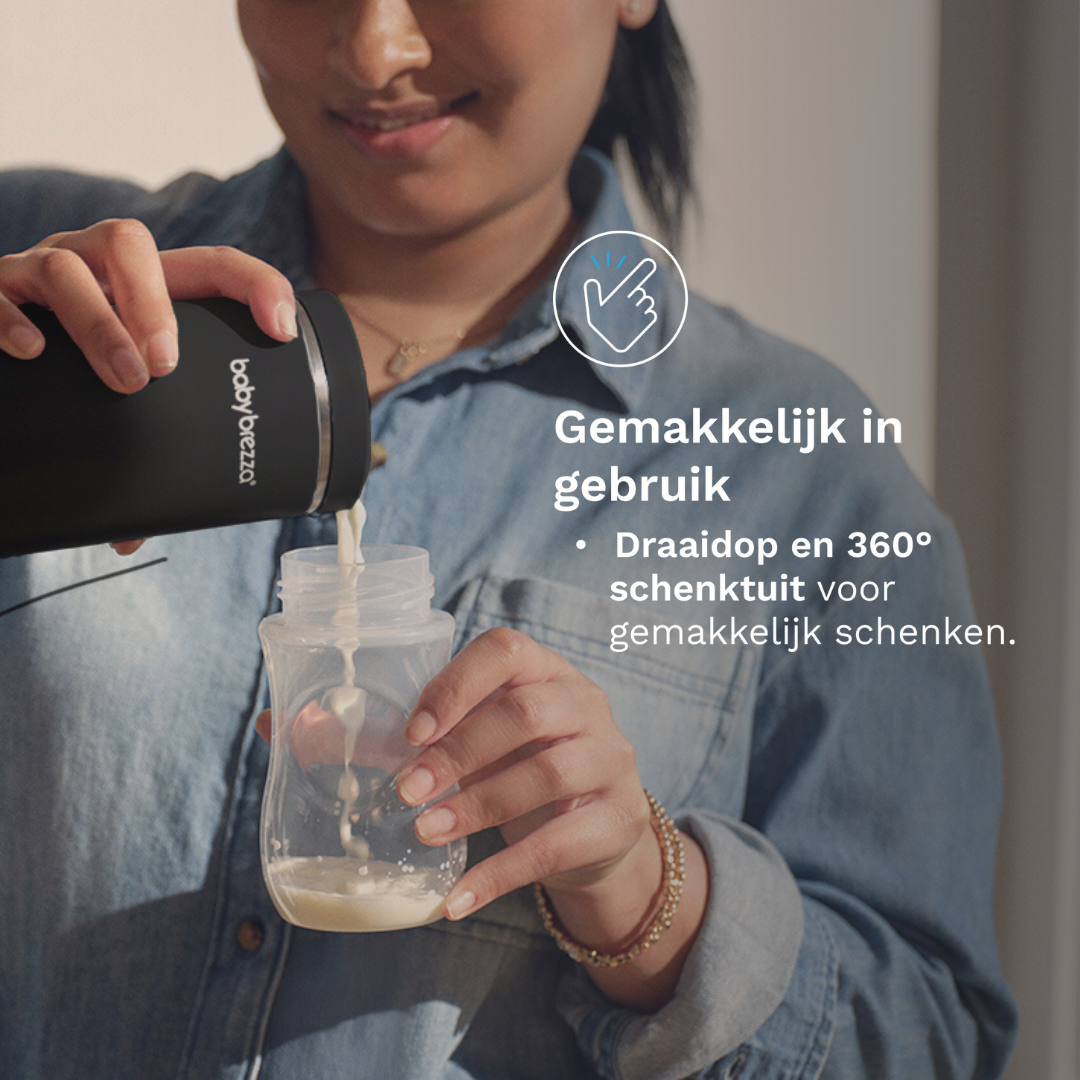 Draagbare flessenwarmer voor (moeder)melk of water