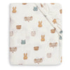 Crib sheet piping for baby bed (100x150 cm) - Forest Green