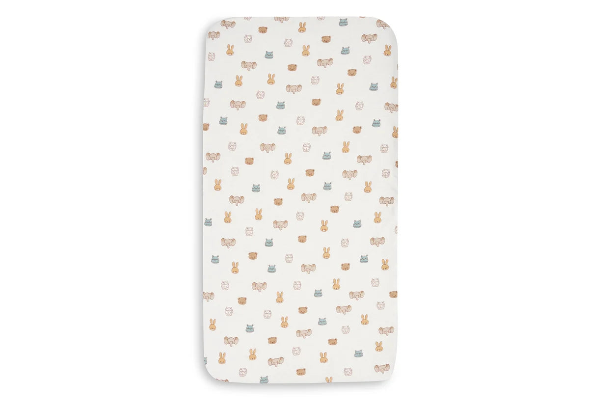 Crib sheet piping for baby bed (100x150 cm) - Forest Green