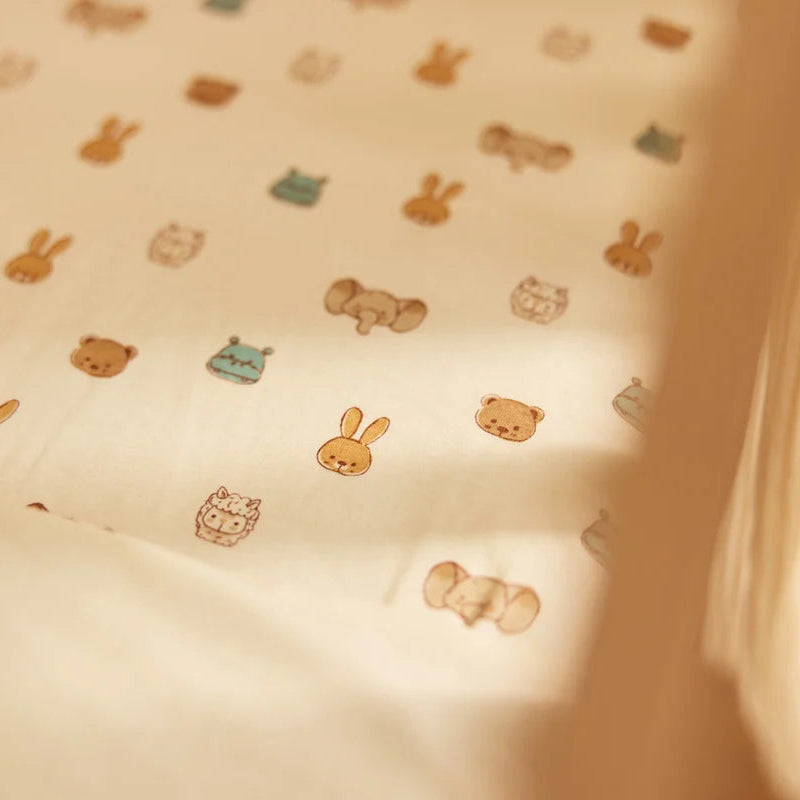 Crib sheet piping for baby bed (100x150 cm) - Forest Green