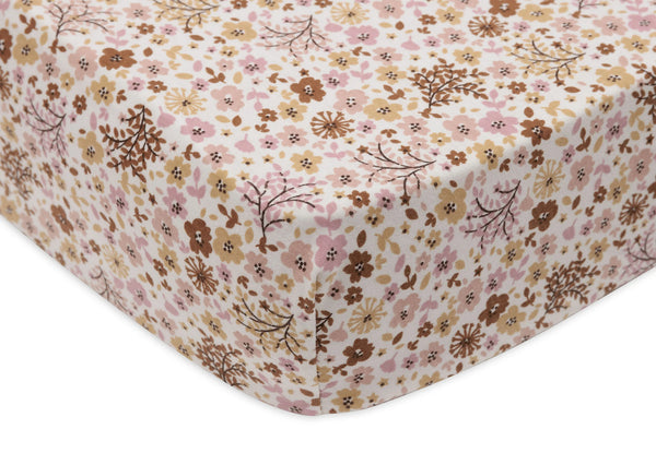 Hoeslaken ledikant (60x120 cm) - Flower