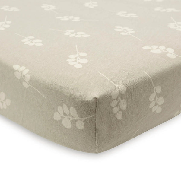 Fitted sheet crib/co-sleeper (40/50 x 80/90 cm) - Twig Olive Green