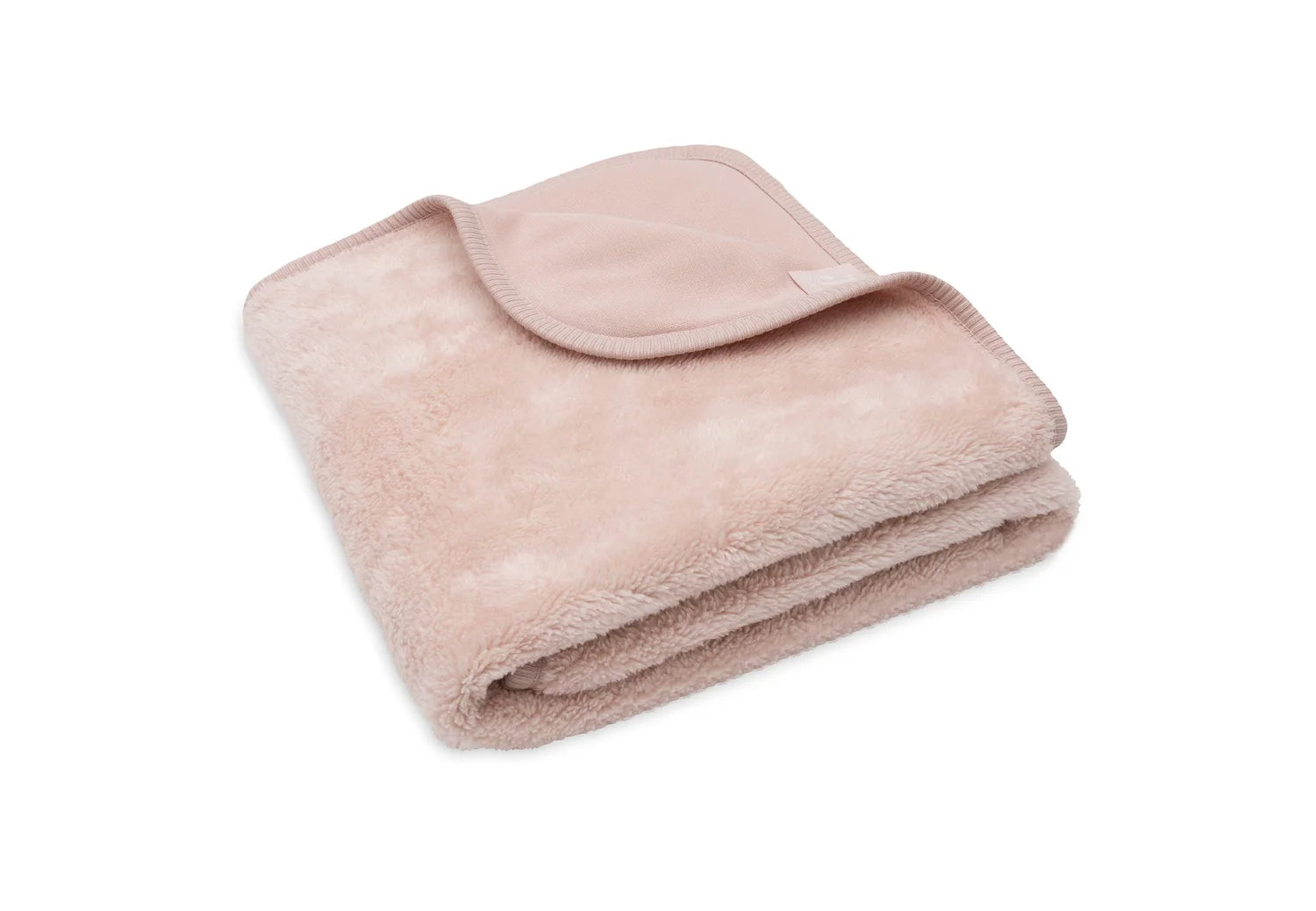 Wiegdeken 75x100 cm Reversible Basic Sherpa/Jersey - Silk Rose