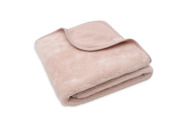 Wiegdeken 75x100 cm Reversible Basic Sherpa/Jersey - Silk Rose