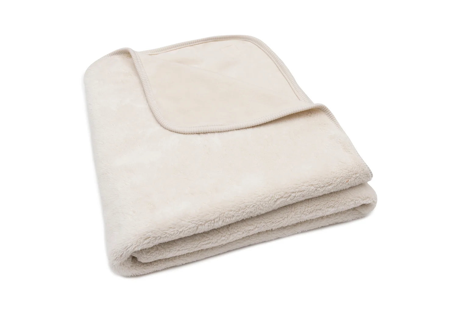 Wiegdeken 75x100 cm Reversible Basic Sherpa/Jersey - Oatmeal