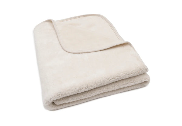 Wiegdeken 75x100 cm Reversible Basic Sherpa/Jersey - Oatmeal