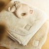 Ledikantdeken 100x150 cm Reversible Basic Sherpa/Jersey - Warm Sand