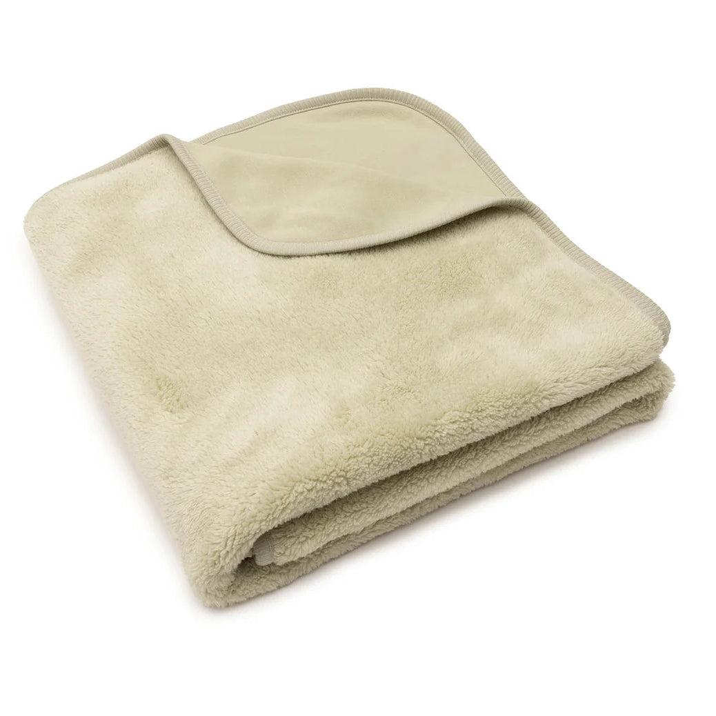 Wiegdeken 75x100 cm Reversible Basic Sherpa/Jersey - Soft Matcha