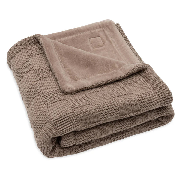 Wiegdeken 75x100 cm - Box Knit Milky Coffee