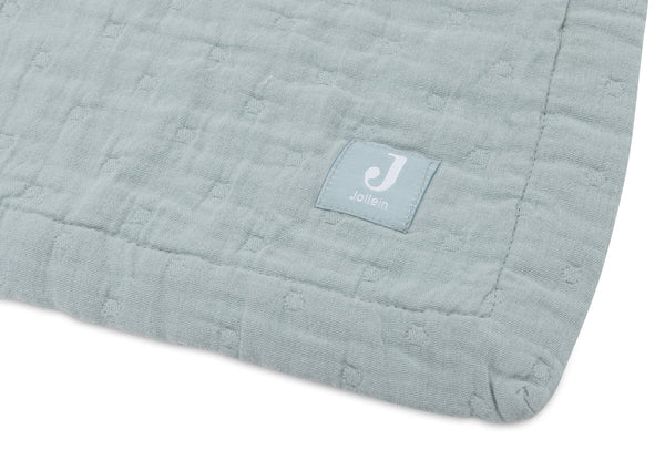 Wiegdeken Jacquard Hydrofiel - Sea Green