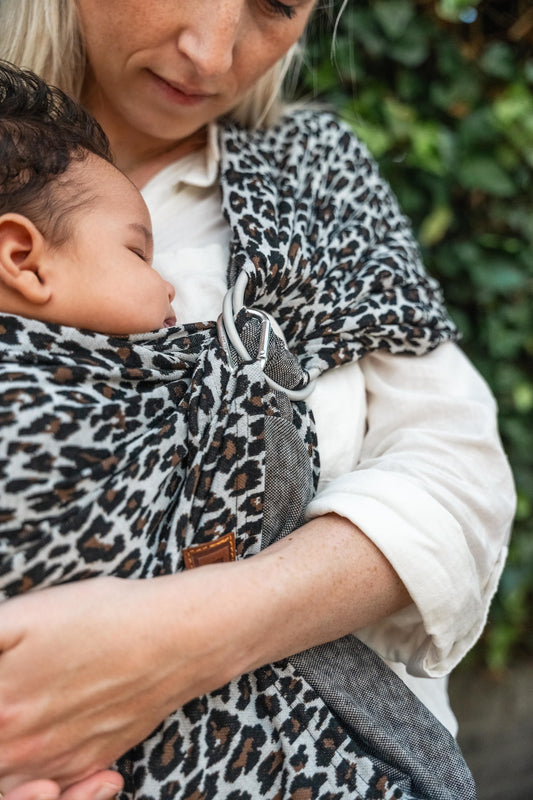 Ring sling Stretchy Leopard -