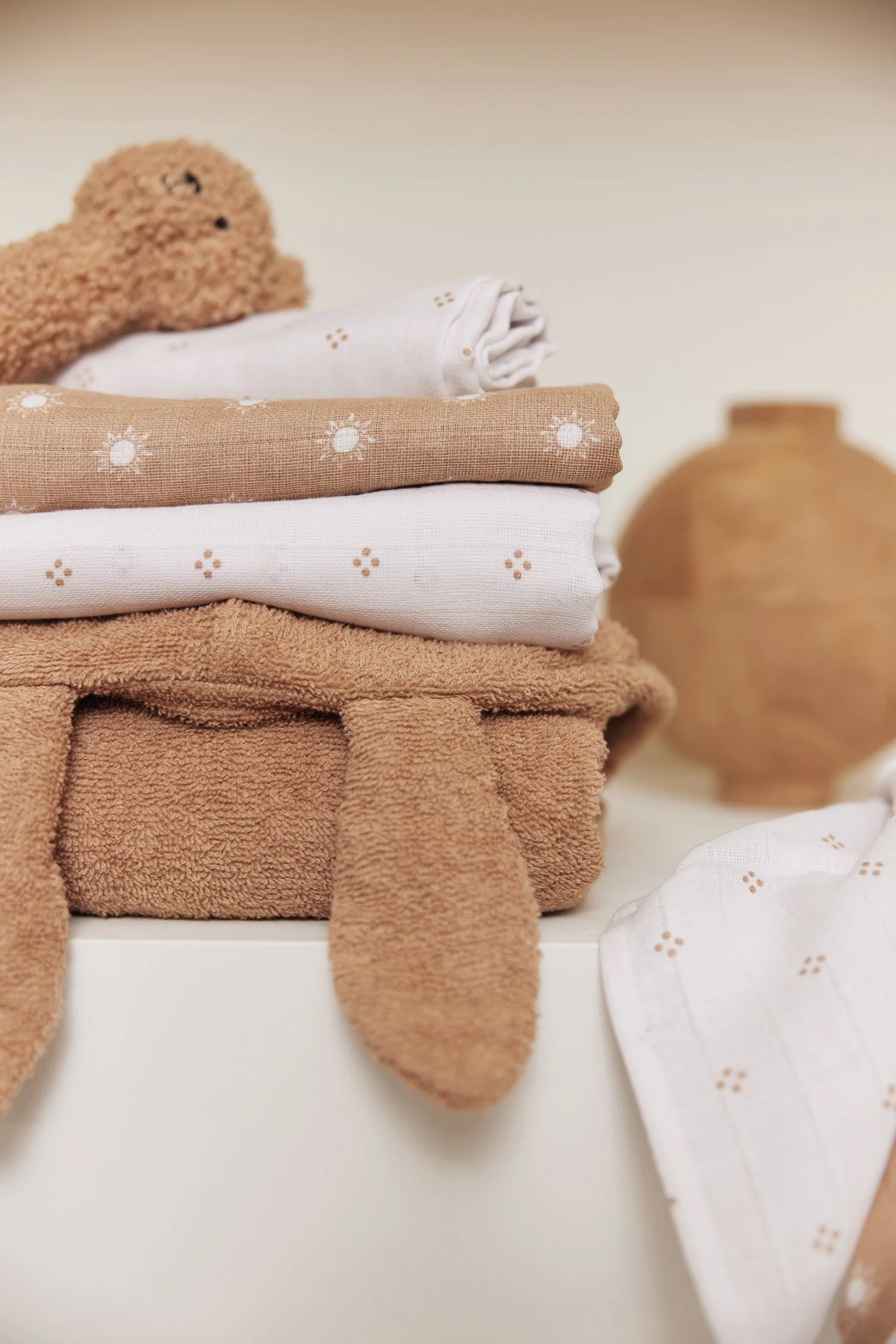 Bath Poncho Ears - Caramel
