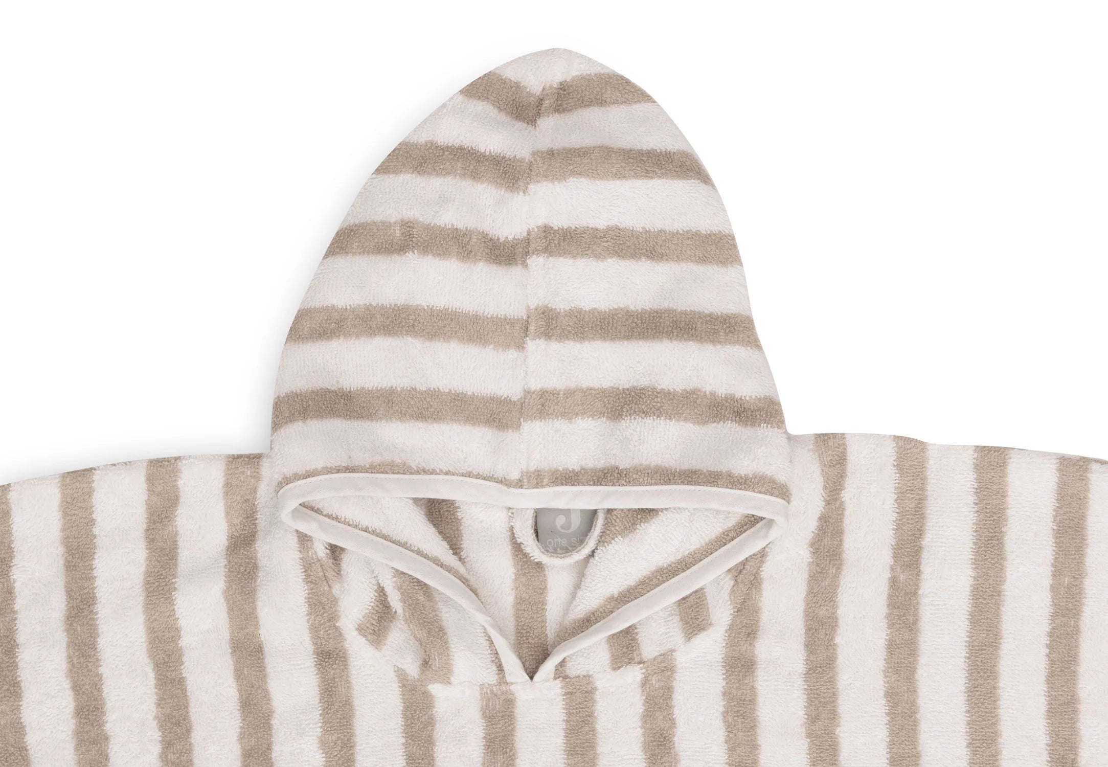 Bath Poncho Stripe Terry - Olive Green (GOTS)