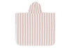 Bath poncho Stripe Terry - Wild Rose (GOTS)