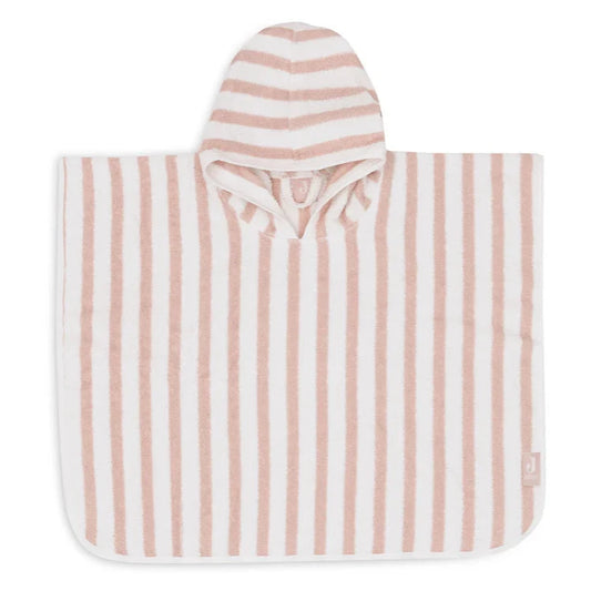 Badponcho Stripe Terry - Wild Rose (GOTS)