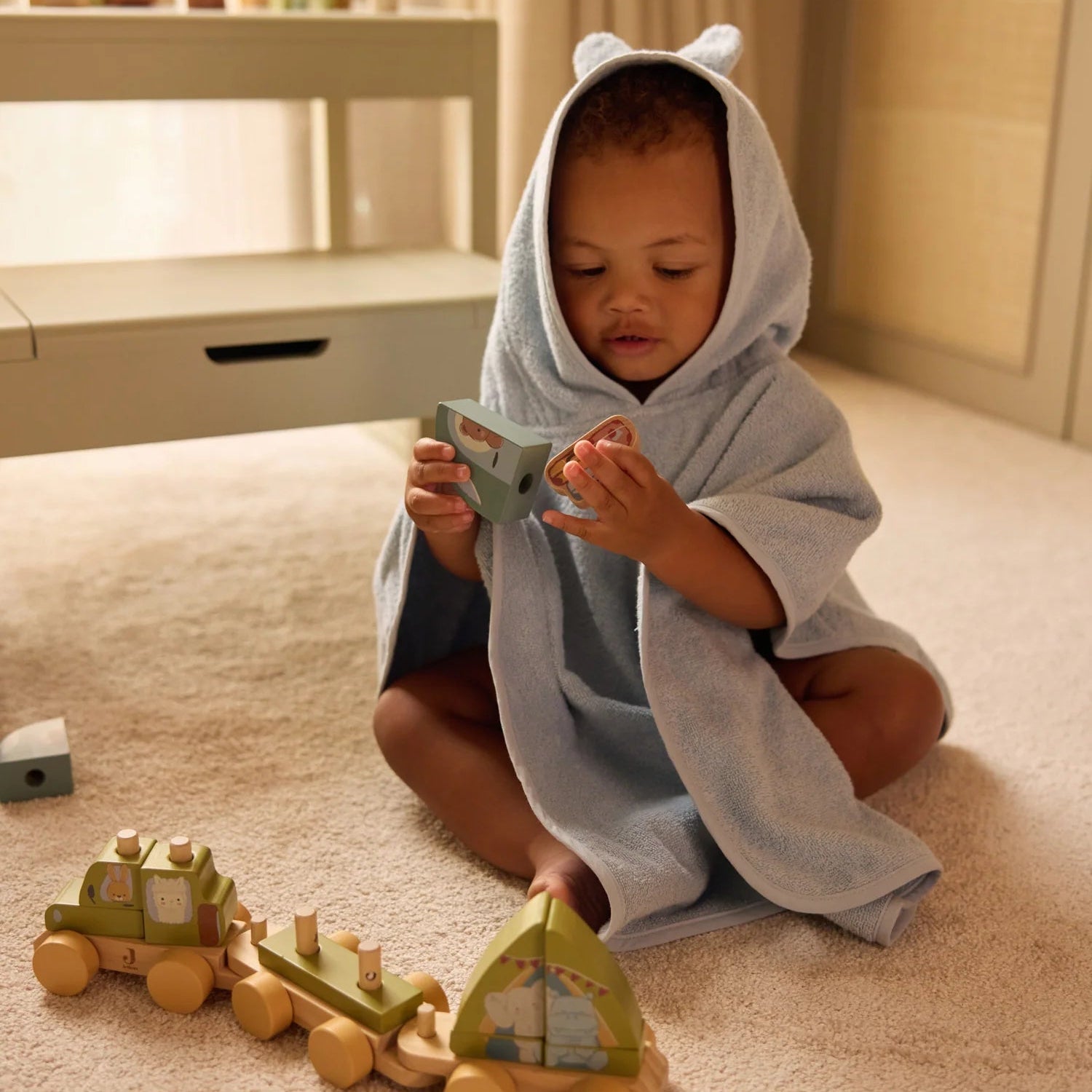 Bath Poncho Ears - Caramel