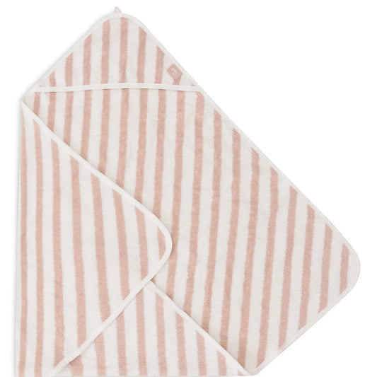 Badcape 75x75cm Stripe Terry - Wild Rose - GOTS