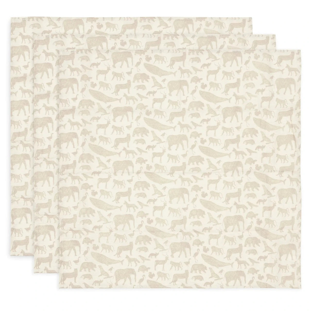 Jollein hydrofiele doeken 3-pack - 70x70 cm (diverse designs)