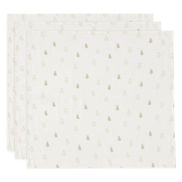 Hydrofiele doeken 3-pack 70x70 cm - Happy Miffy Nougat