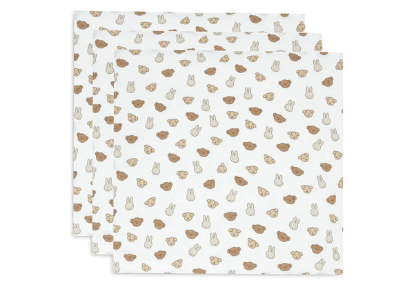 Jollein hydrofiele doeken 3-pack - 70x70 cm (diverse designs)