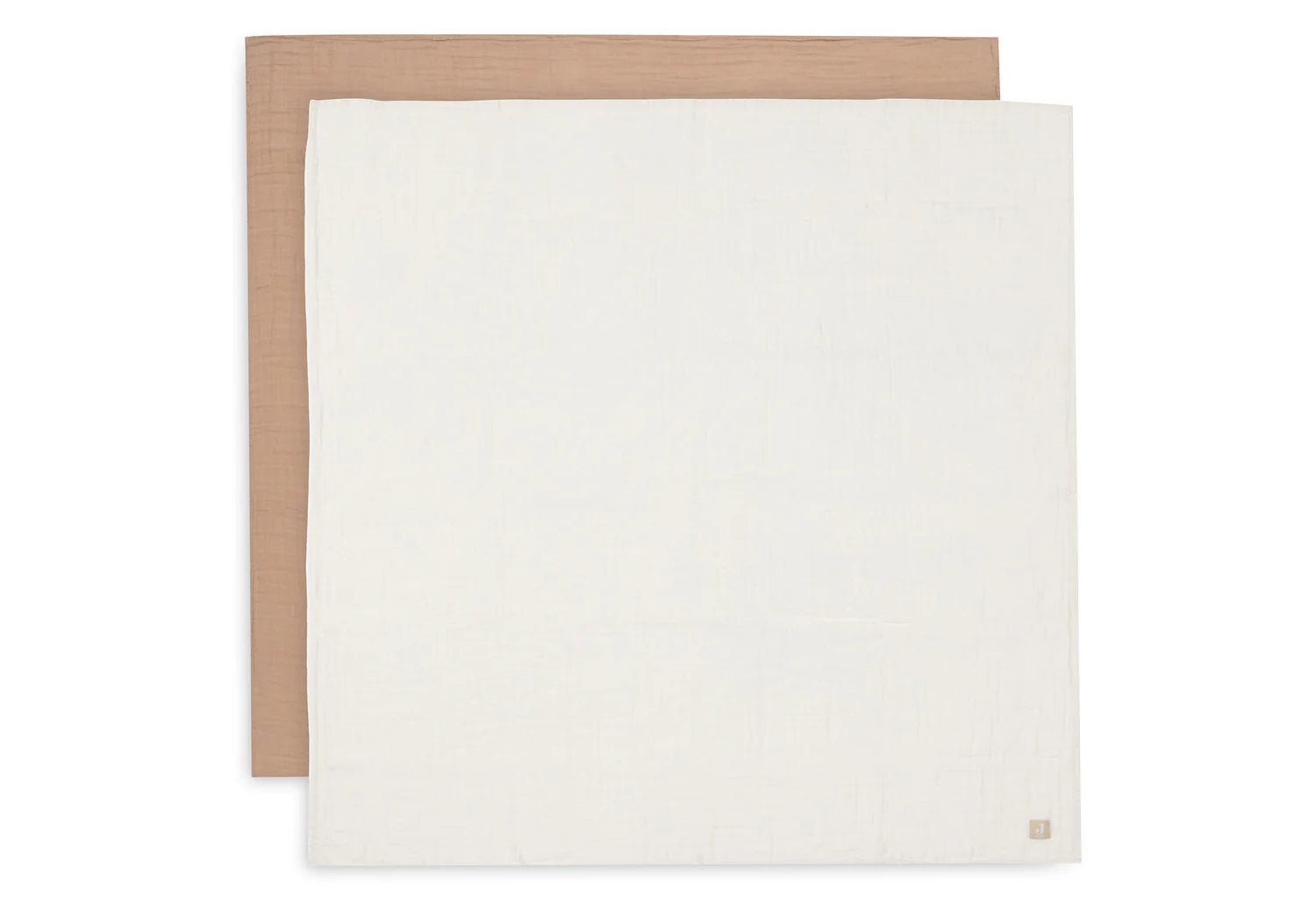 Swaddle 115x115 cm 2-pack - Biscuit/Ivory
