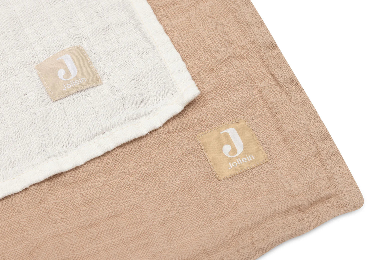 Swaddle 115x115 cm 2-pack - Biscuit/Ivory