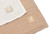 Swaddle 115x115 cm 2-pack - Biscuit/Ivory