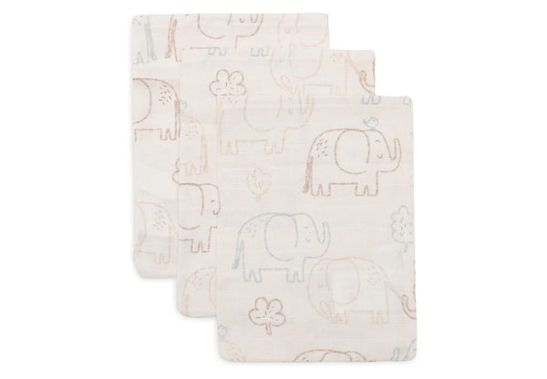 Hydrofiele washandjes 3-pack - Elephant Tales