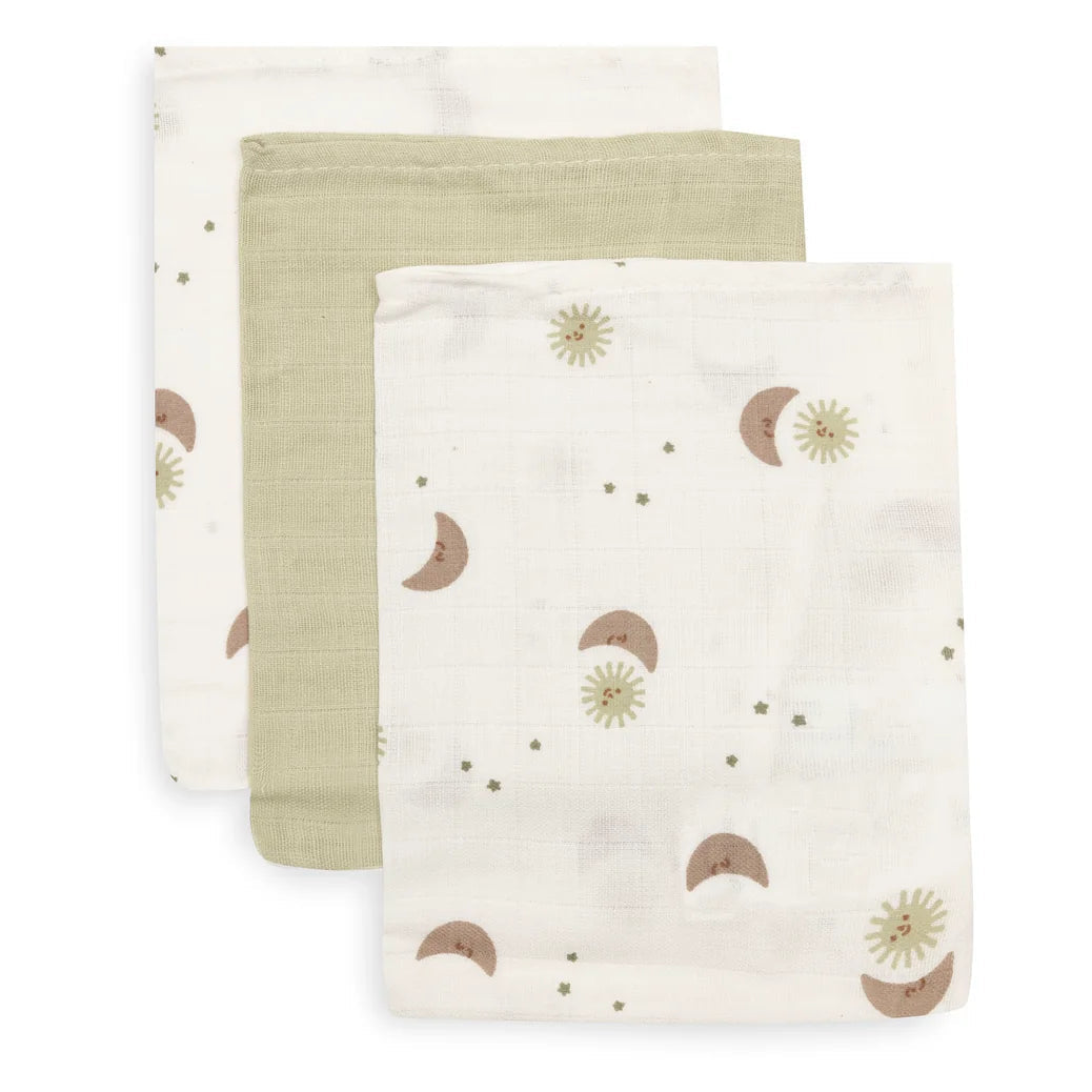 Hydrofiele washandjes 3-pack - Over the Moon