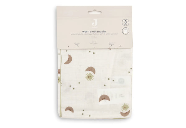 Hydrofiele washandjes 3-pack - Over the Moon