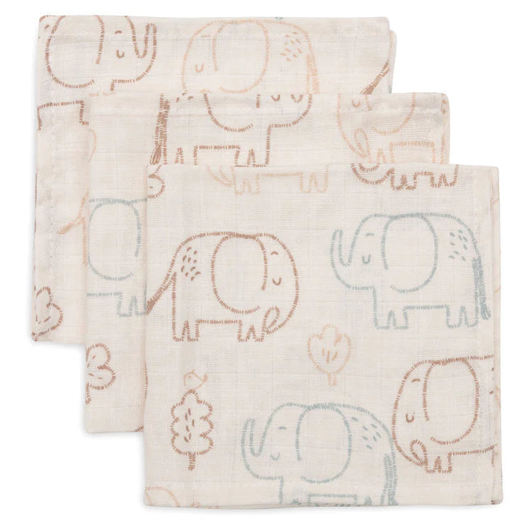 Hydrofiele monddoekjes 3-pack - Elephant Tales