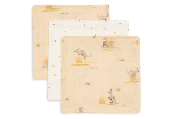 Hydrofiele monddoekjes 3-pack - Kangaroots