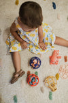 Set of two sensory balls (orange/blue)