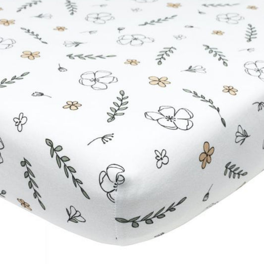 Fitted sheet single bed (90x200 cm) - floral