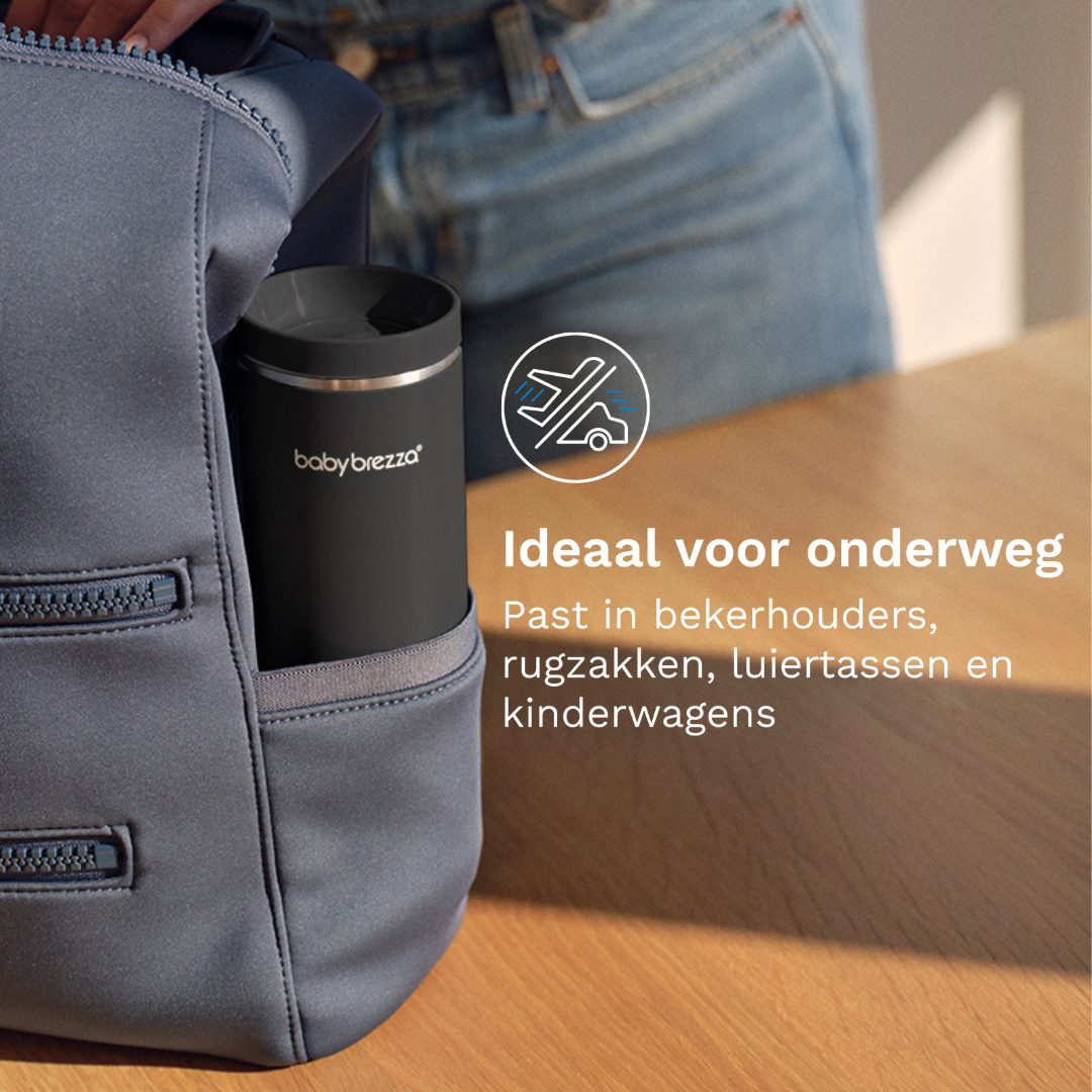 Draagbare flessenwarmer voor (moeder)melk of water