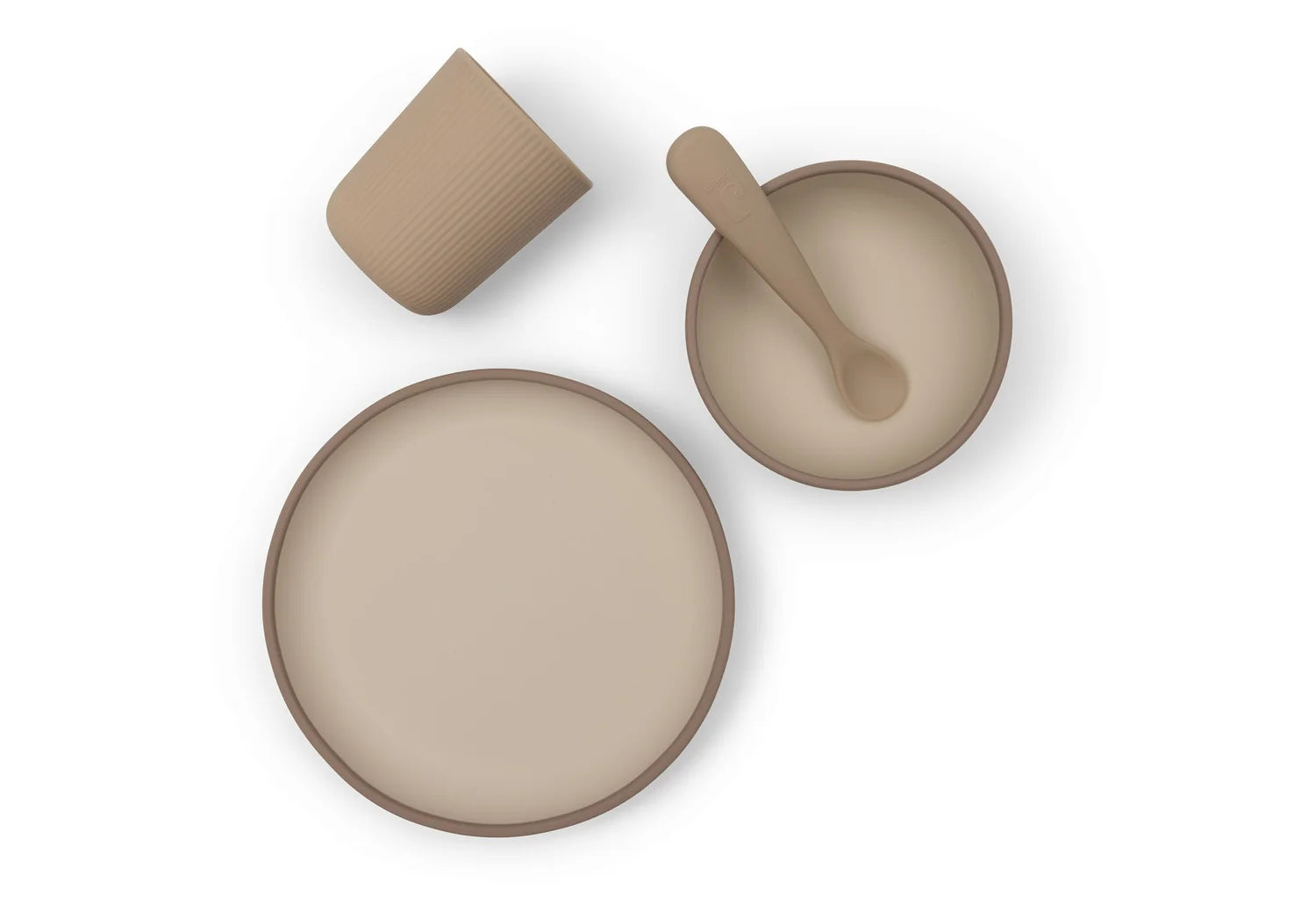 Kinderserviesset Siliconen - Natural Shades