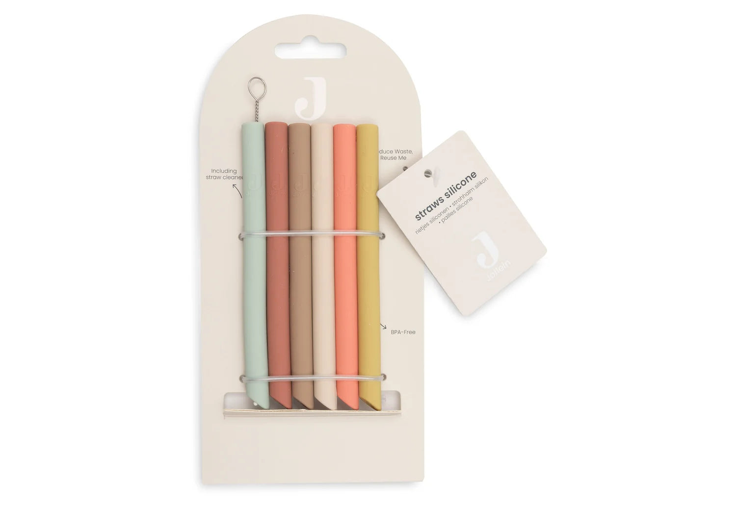 Siliconen rietjes (6 stuks) - Summer colors