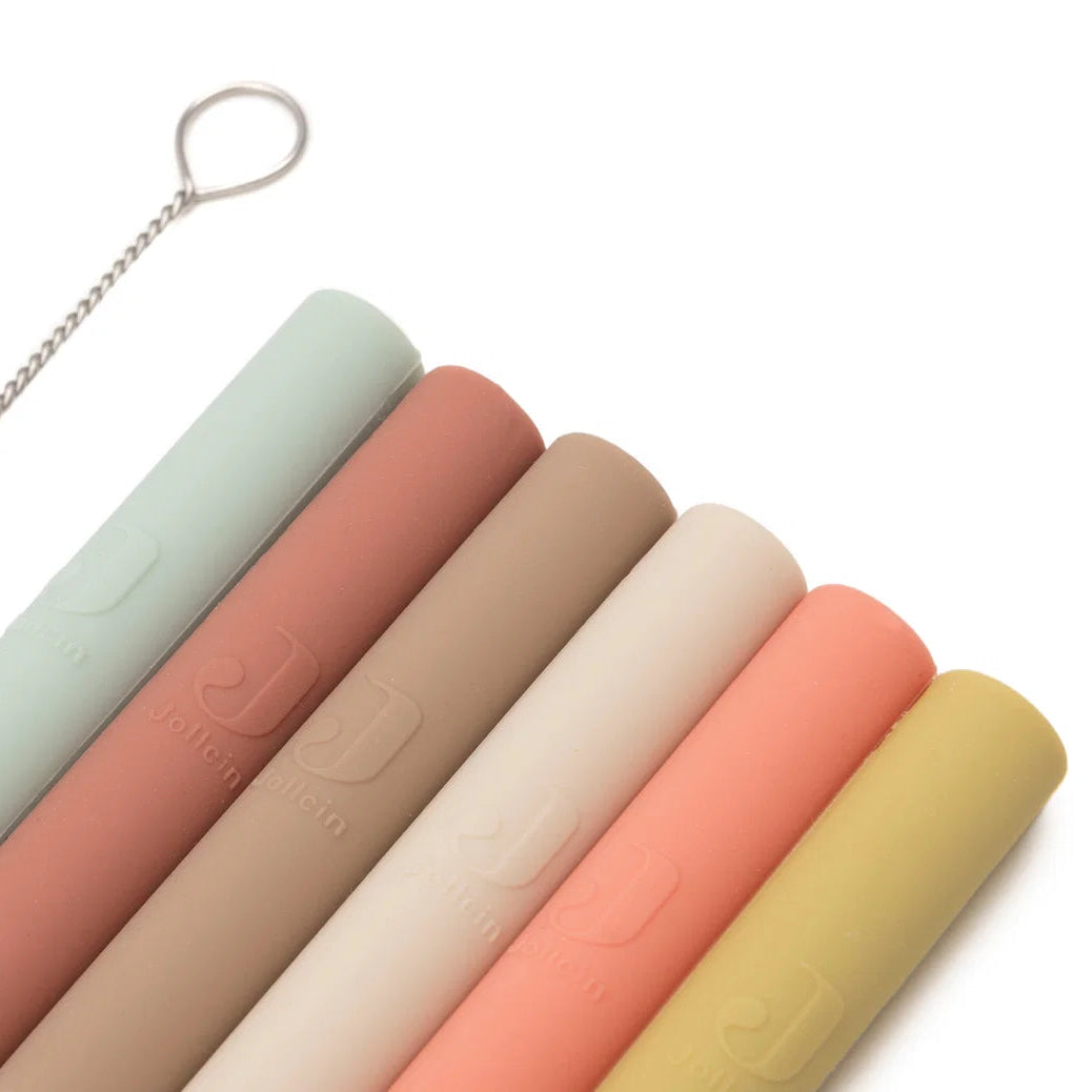 Siliconen rietjes (6 stuks) - Summer colors