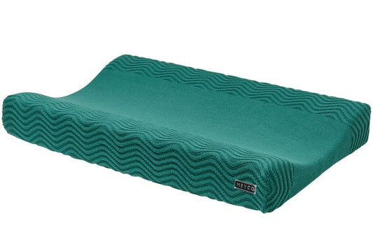 Changing pad cover Waves Emerald Green