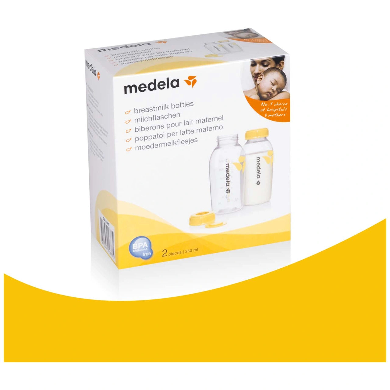 Moedermelkfles 250 ml (2 stuks)