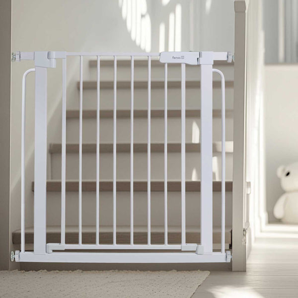 Stair gate white (without drilling) - steel