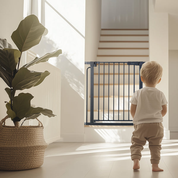 Stair gate white (without drilling) - steel