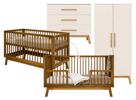 Bopita 3-delige Babykamer Kaleo (meegroeibed incl matras, commode en kast)