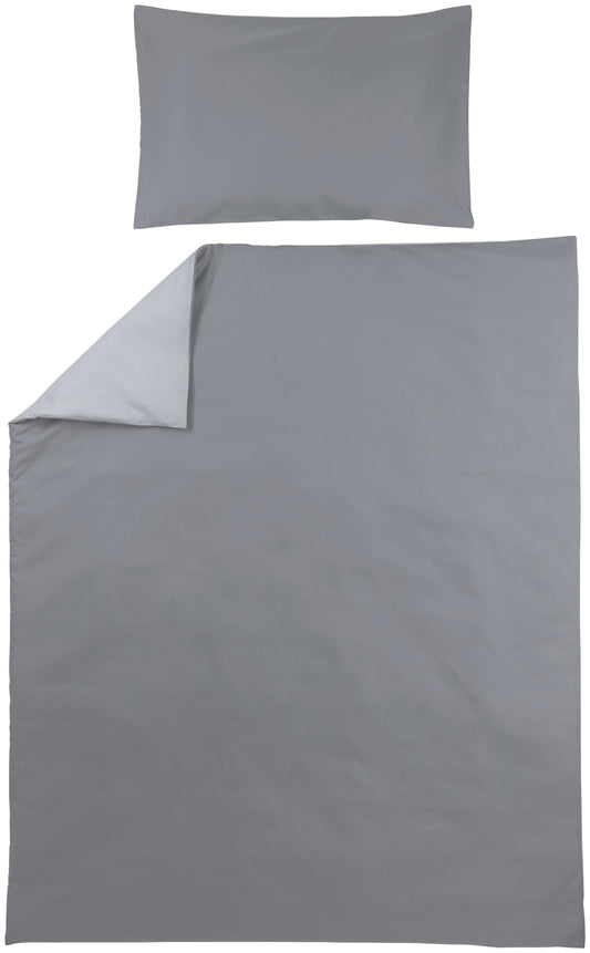 Meyco single duvet cover (140x200/220 cm) - Gray/Light gray