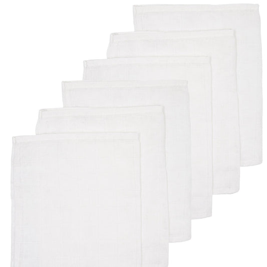 Hydrophilic washcloths 6-pack - white